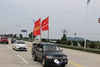 參加防汛抗洪 身體力行  華中國際木業(yè)組織志 愿者奔赴賽湖螺絲港